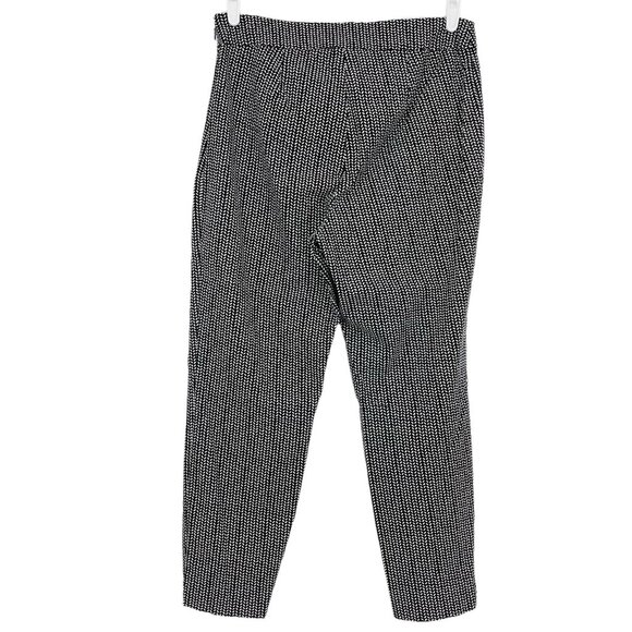 Time and Tru Women's Ankle Pants Size 18 Black/White Mid Rise Stretch Zip Side - Picture 2 of 11
